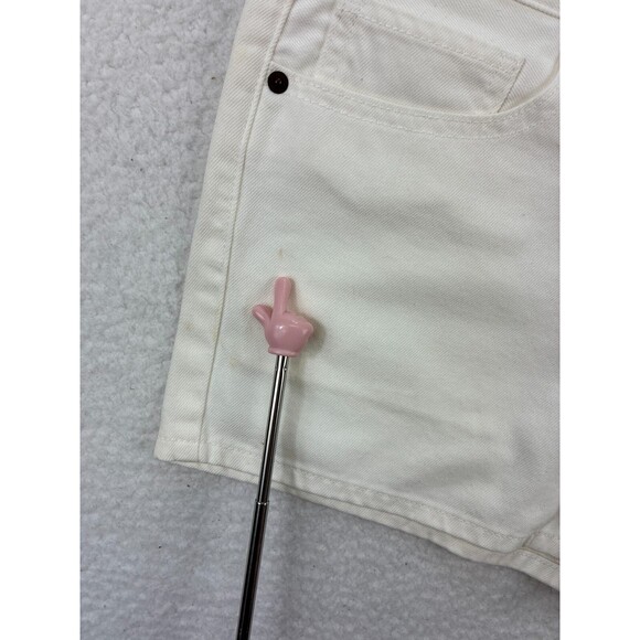 Uniqlo Denim Jean Shorts Womens 28 Lot 2 Blue White Casual Summer Stretch Cutoff - Picture 10 of 11